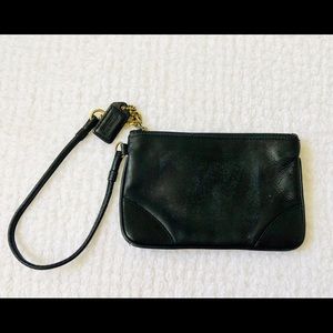 Coach Black Leather Wristlet